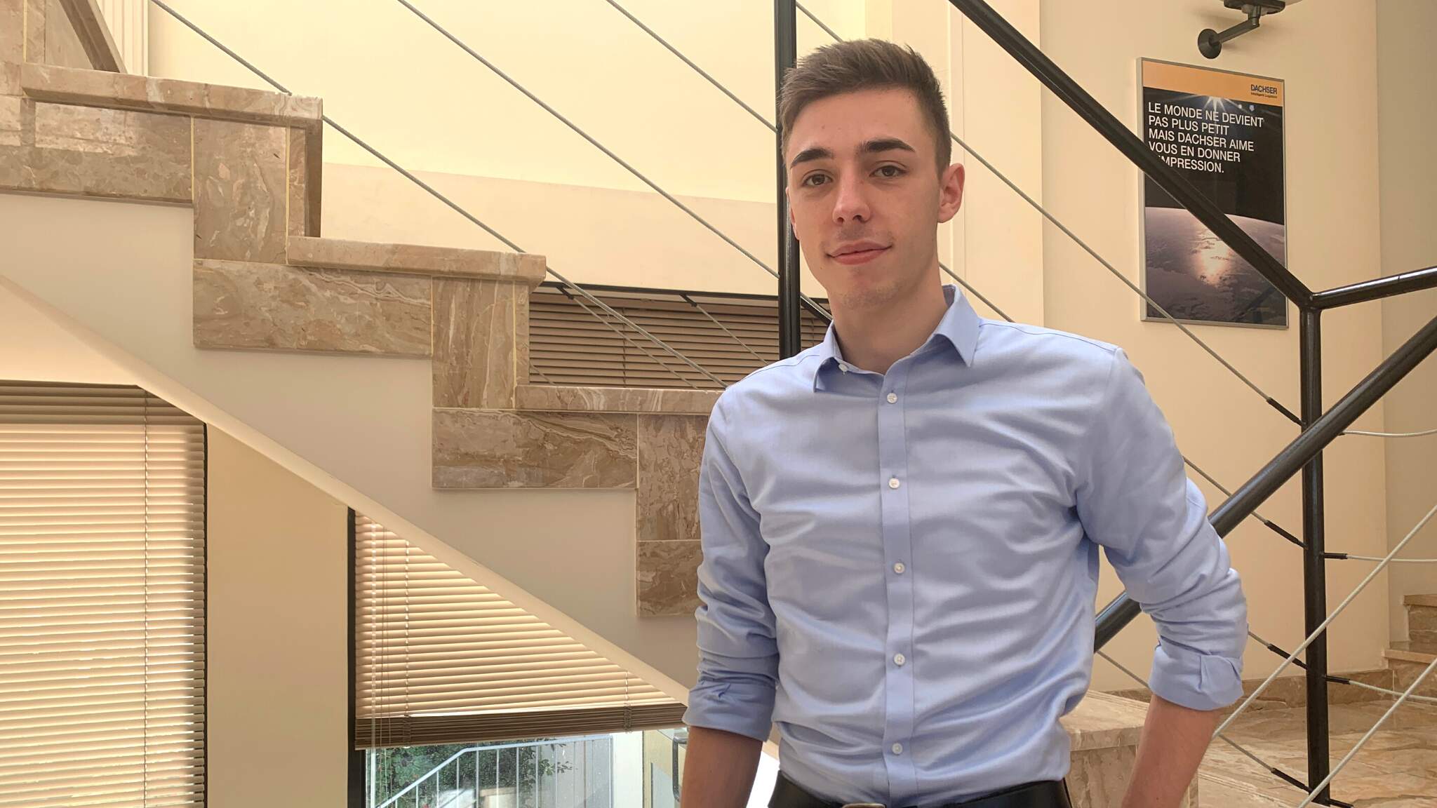 Colin Richard, étudiant de la Classe DACHSER et alternant production à l’agence DACHSER Cargoplus FTL de La Verrie (85).